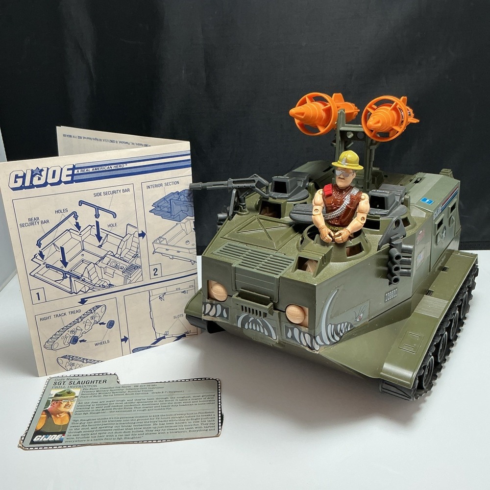 1988 Hasbro G.I. Joe Warthog Vehicle w/ Sergeant Slaughter Near Complete